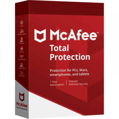 McAfee Total Protection 3 dispositivos por 1 año